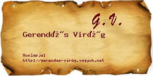 Gerendás Virág névjegykártya